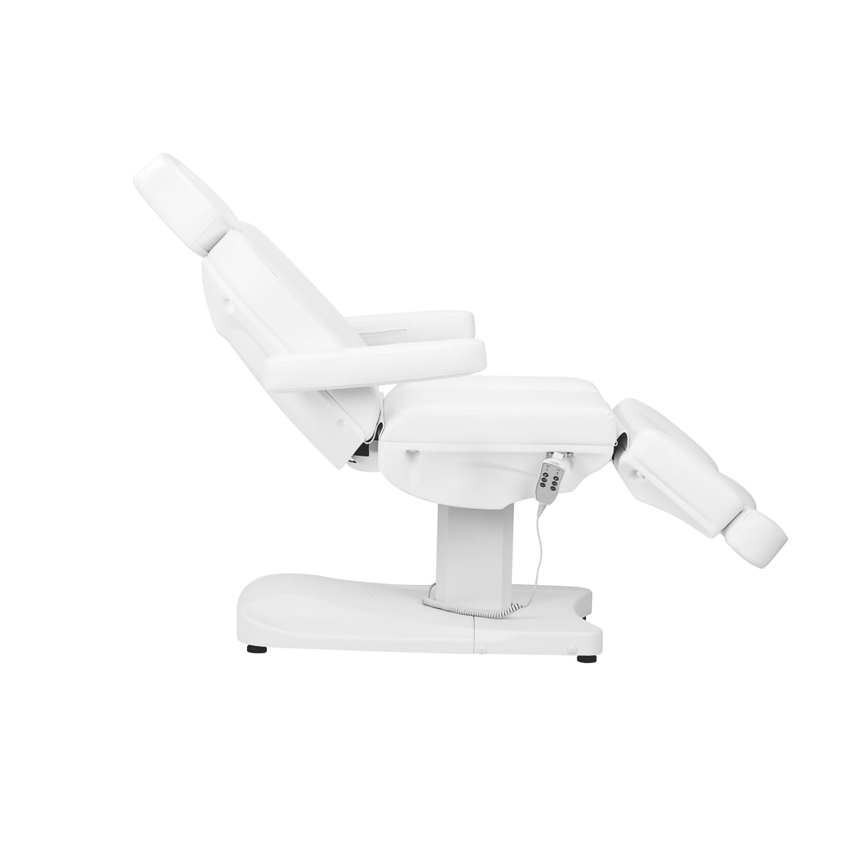 Electric cosmetic chair Azzurro 803D with three motors, white adjustable beauty salon furniture by AZZURRO.