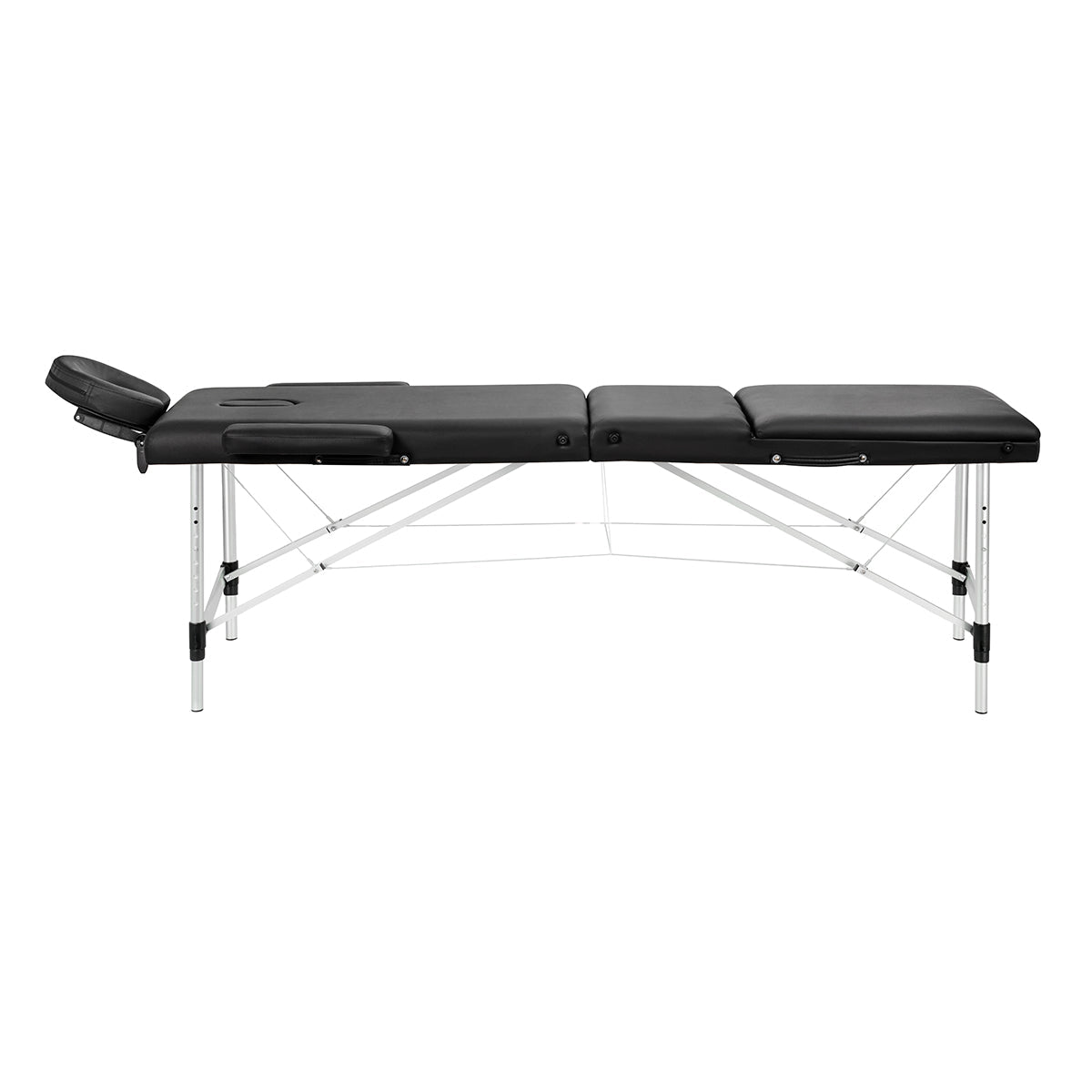 BALANCE aluminium folding massage table 3 segment black - BVShop