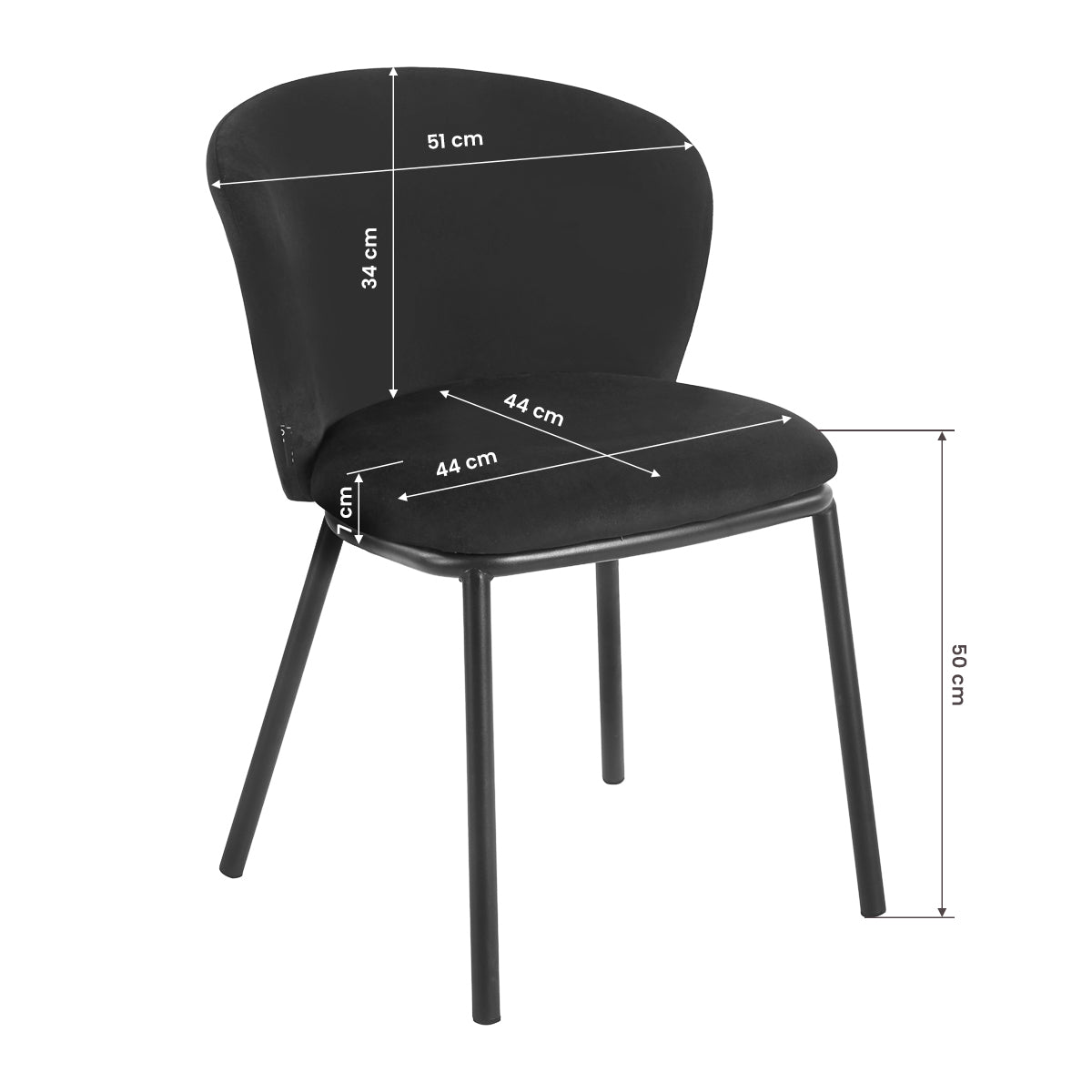 4RICO Linea black chair dimensions for salon furniture setup