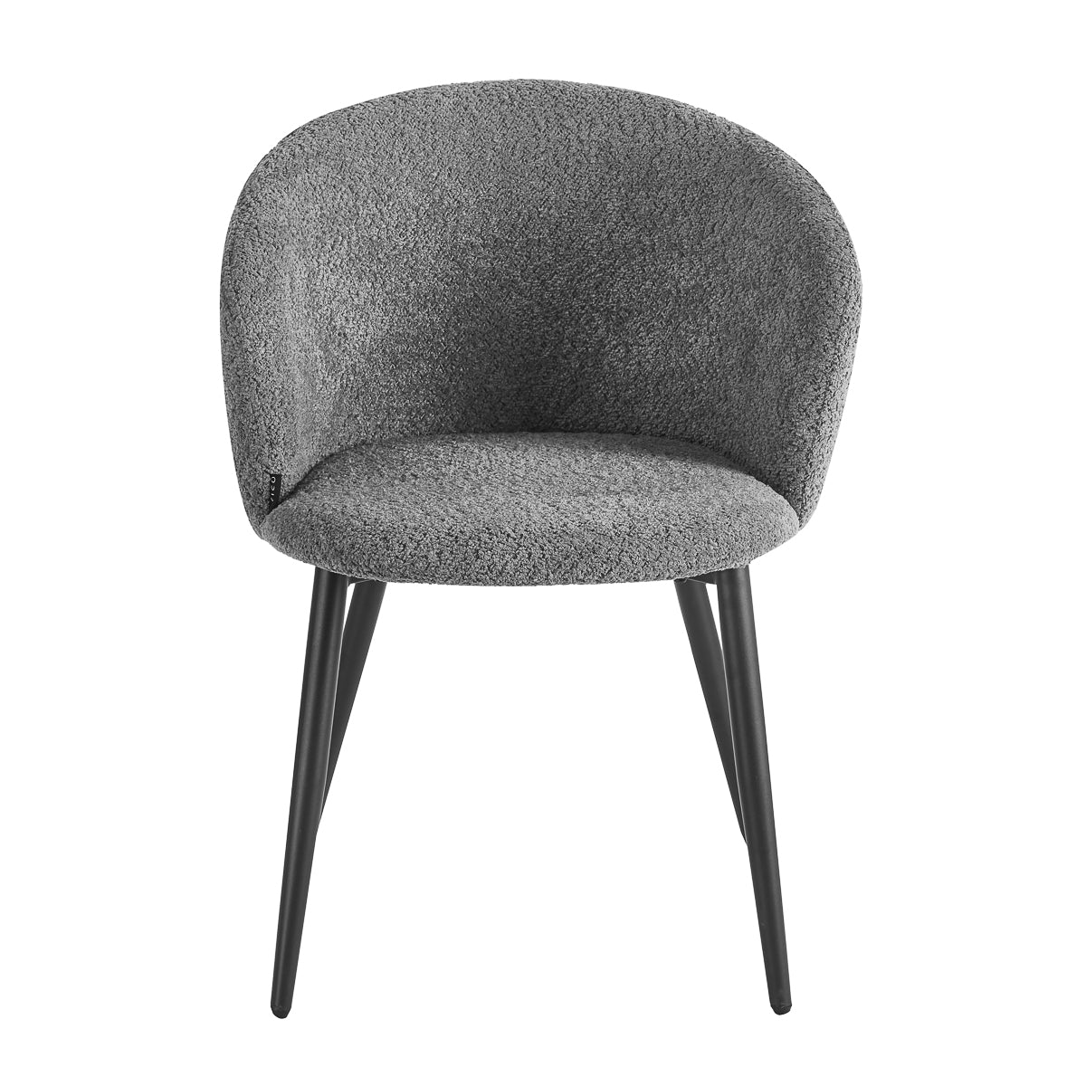 4RICO Verso grey lounge chair with black metal frame