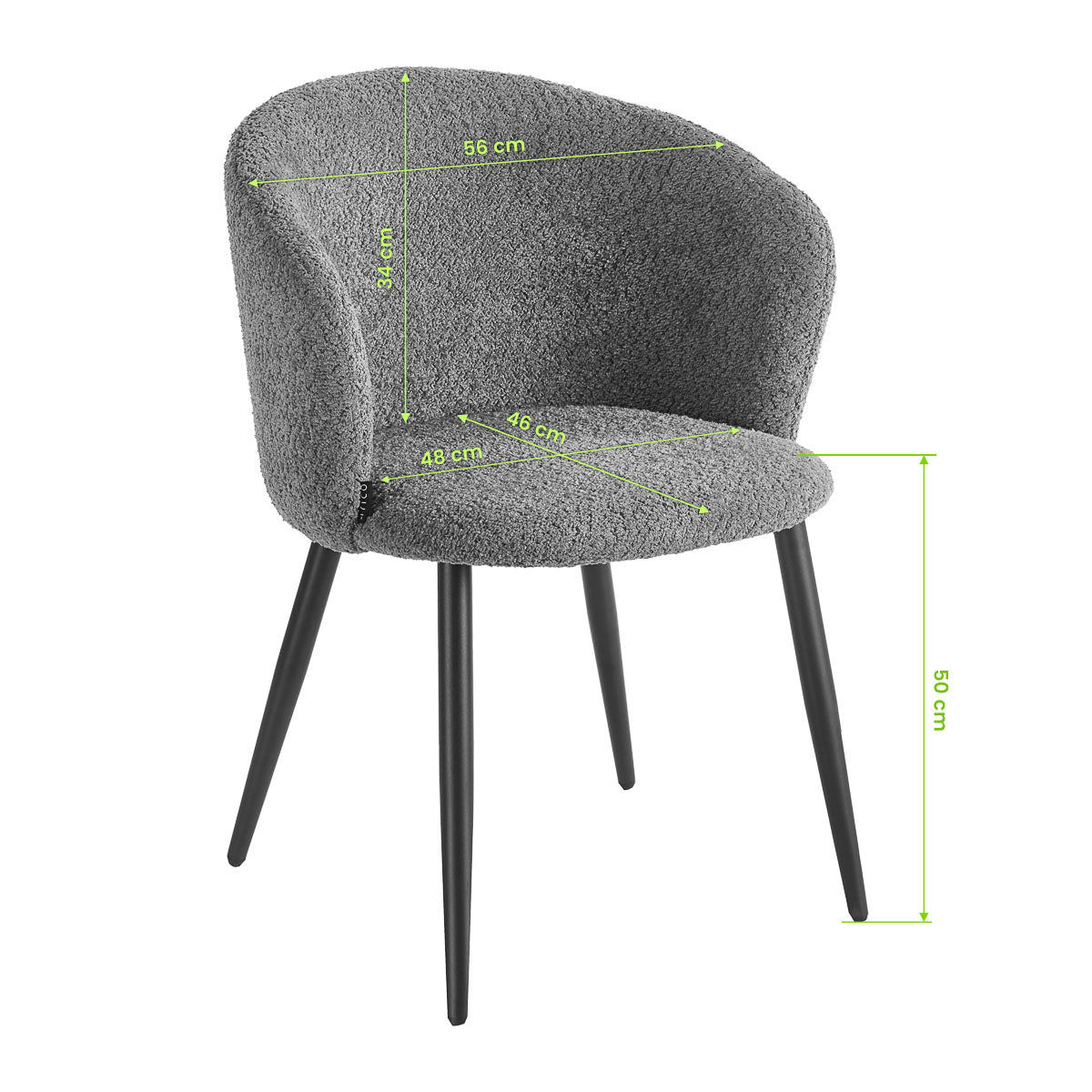 4RICO Verso grey lounge chair dimensions and measurements