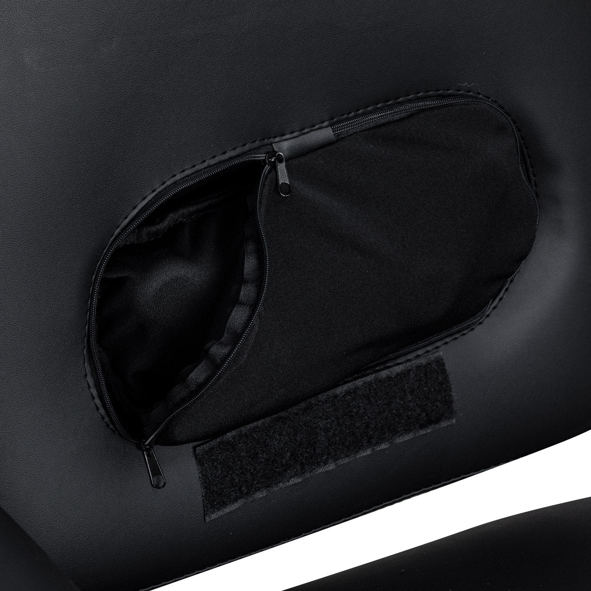 Gabbiano Francesco Barber Chair With Massage – Black, Black Base · Rear panel detail