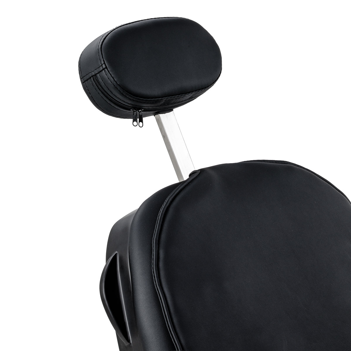 Gabbiano Francesco Barber Chair With Massage – Black, Black Base · Extended headrest