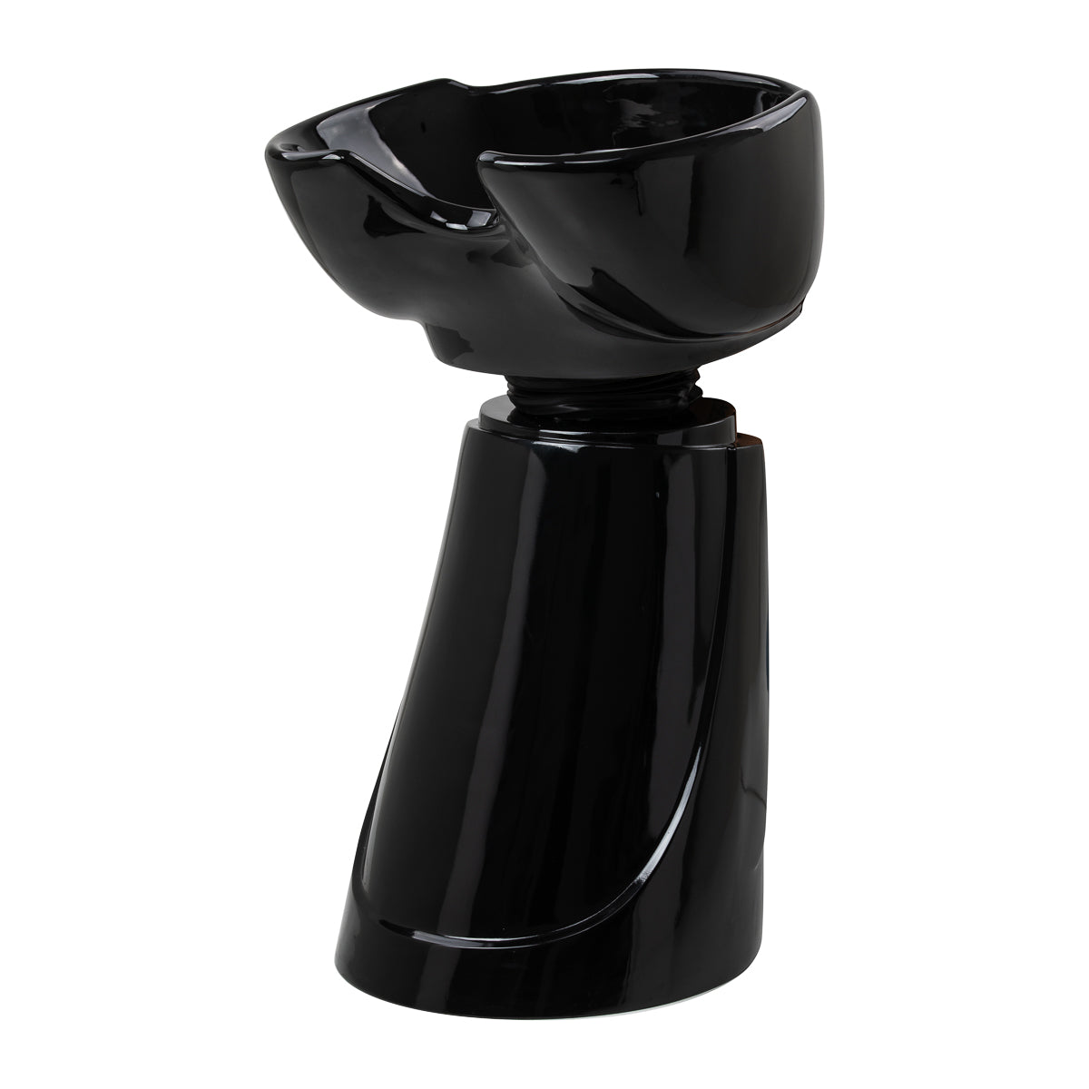 Gabbiano B40 portable black hairdressing wash unit with ceramic basin