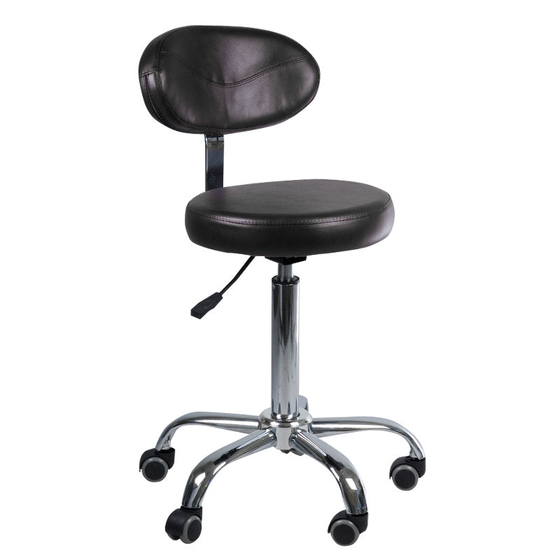 Cosmetology Stool with backrest BD-9934 black - BVShop