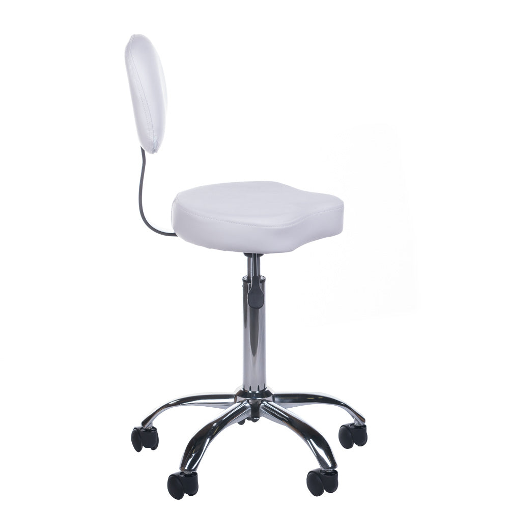 Cosmetic Stool with Backrest BH-7268 White - BVShop