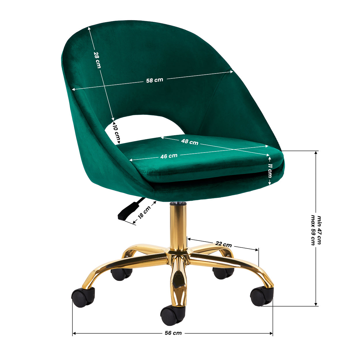 4Rico swivel chair QS-MF18G green - BVShop