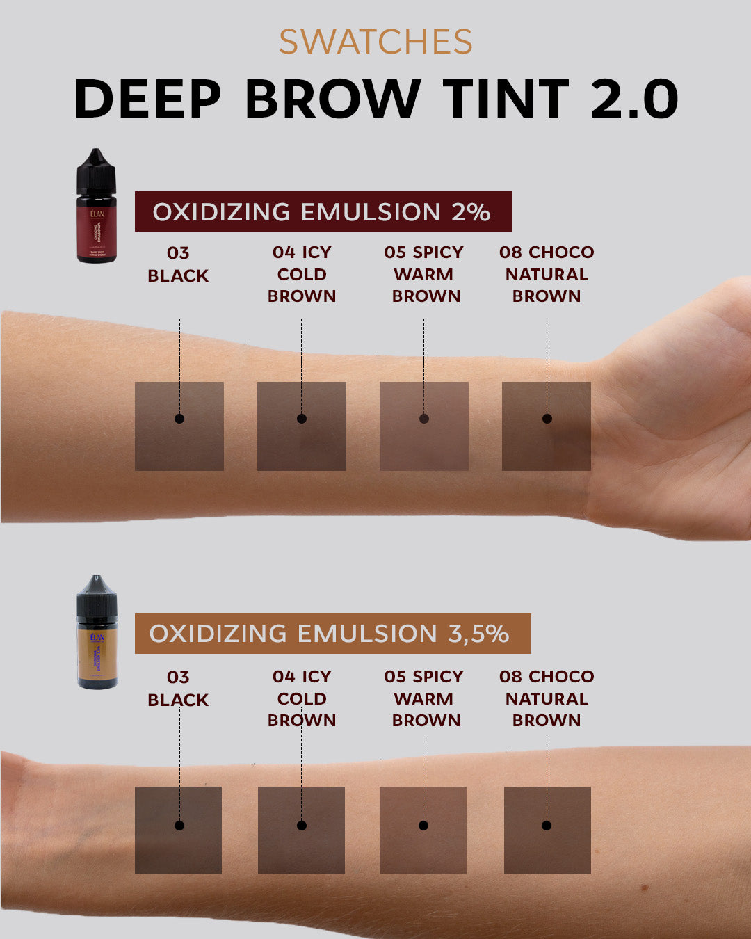 ÉLAN Eyebrow Tint Deep Brow Tint 2.0 08 CHOCO 20ml — 4