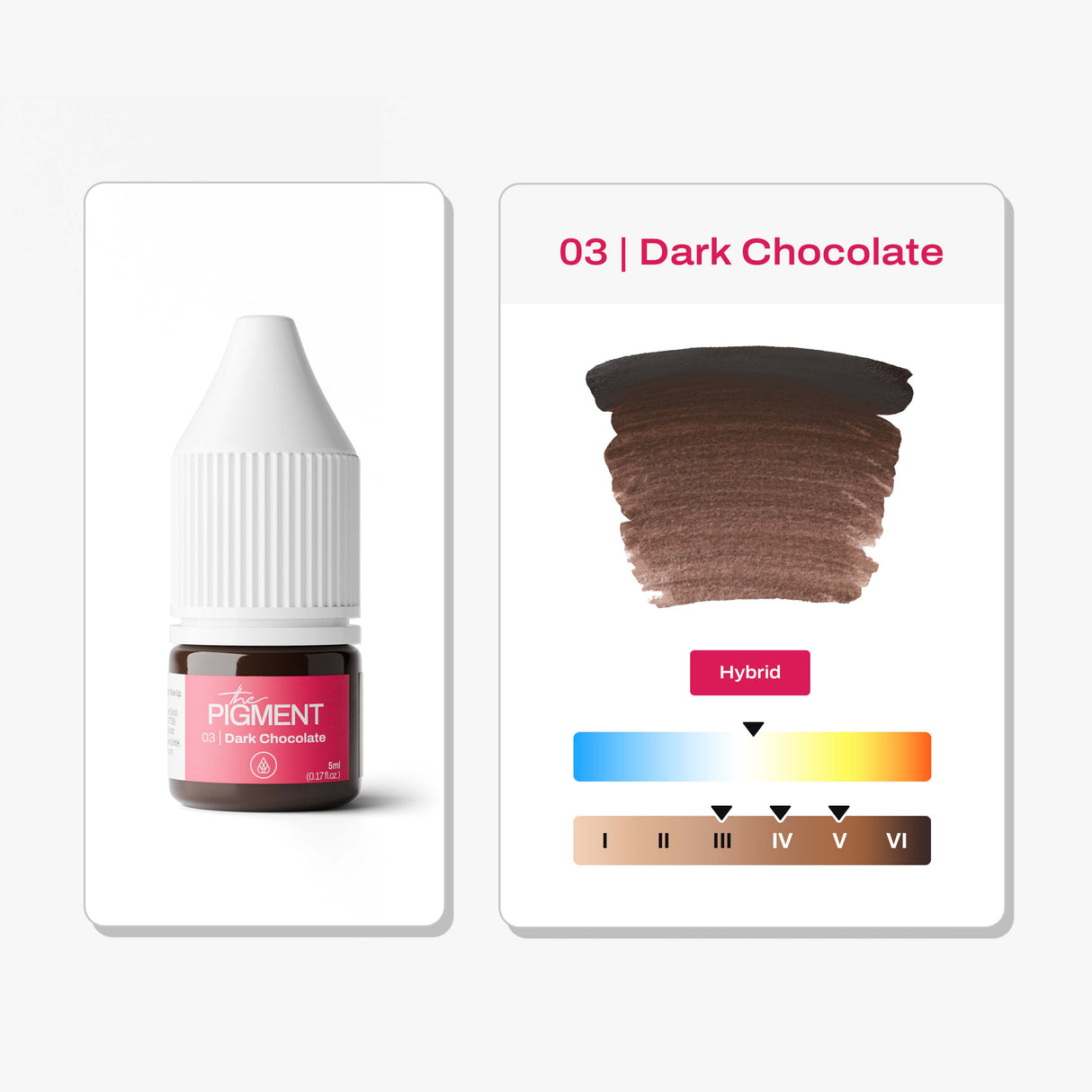 Details of The Pigment 03 Dark Chocolate hybrid PMU pigment for brows and eyeliner