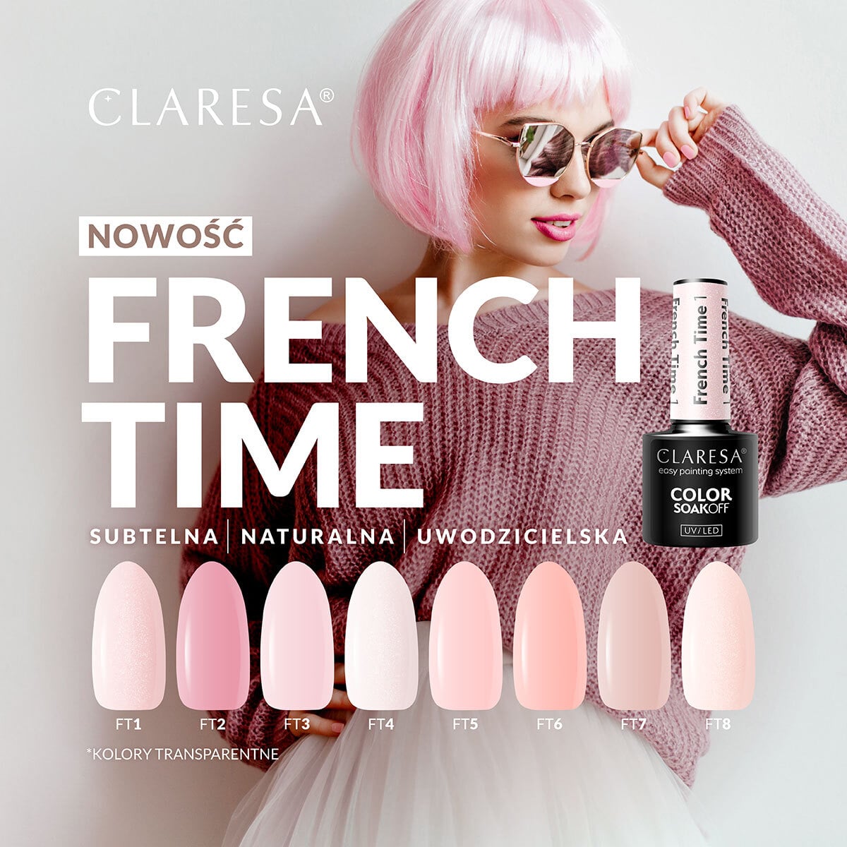 CLARESA French Time Hybrid Polish 6 -5g - BVShop