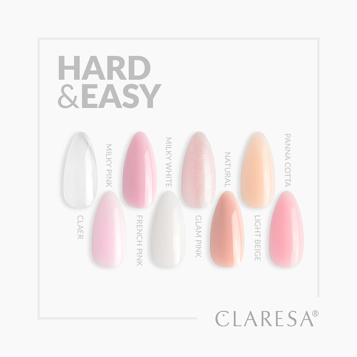 CLARESA HARD&EASY BUILDER GEL LIGHT BEIGE 12g - BVShop