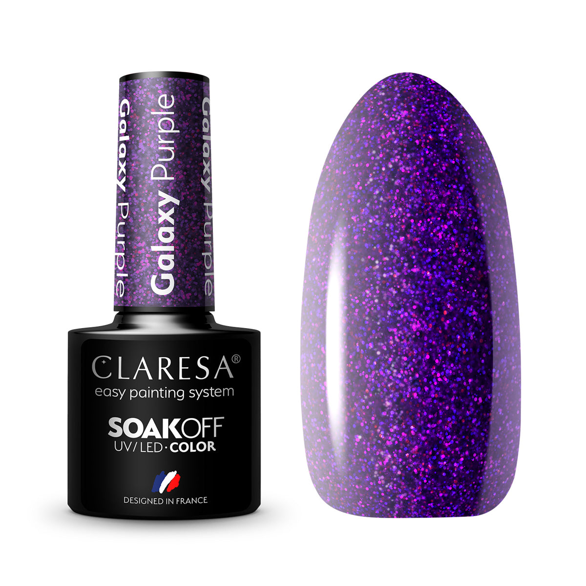 CLARESA Hybrid polish Galaxy Purple 5g - BVShop