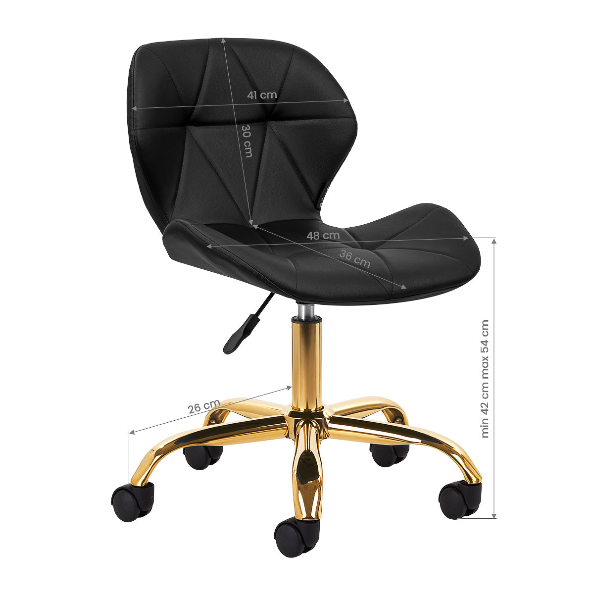 Cosmetic stool QS-06G black - BVShop