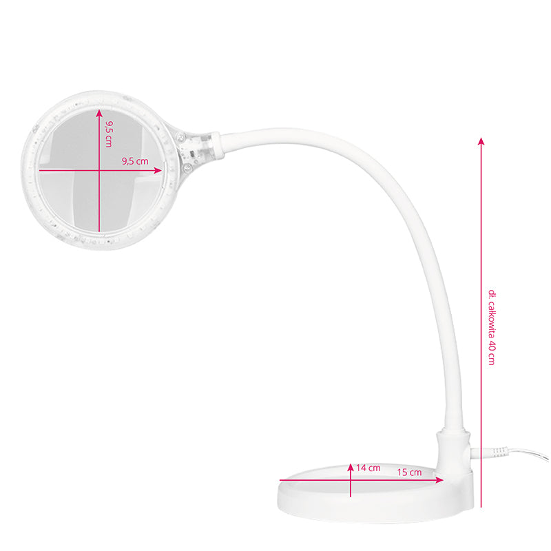 Elegant 2014-2r 30 led magnifier lamp smd 5d with a stand and a clip on the desk - BVShop