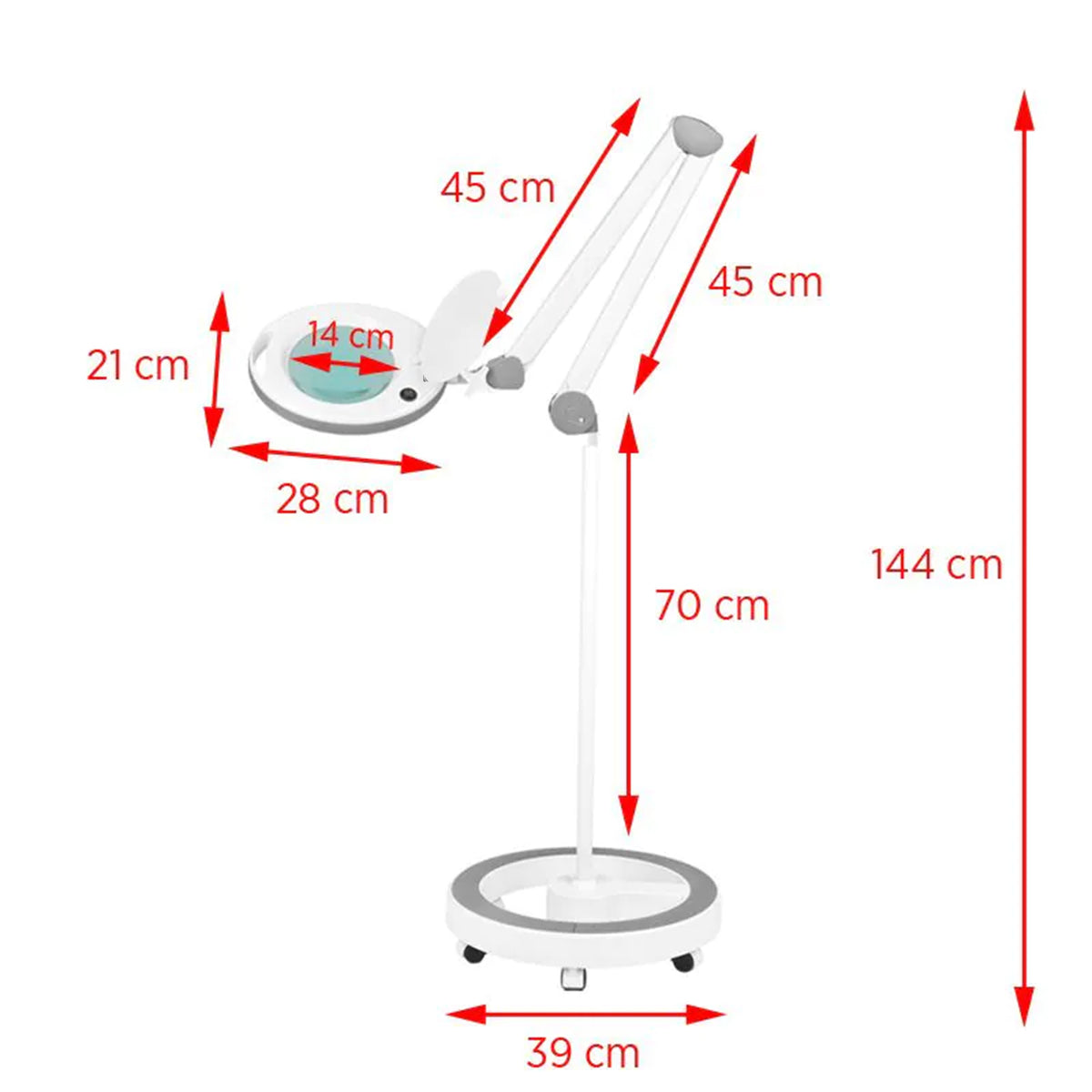 Elegante 6014 60 LED 5d LED magnifier lamp with a tripod - BVShop