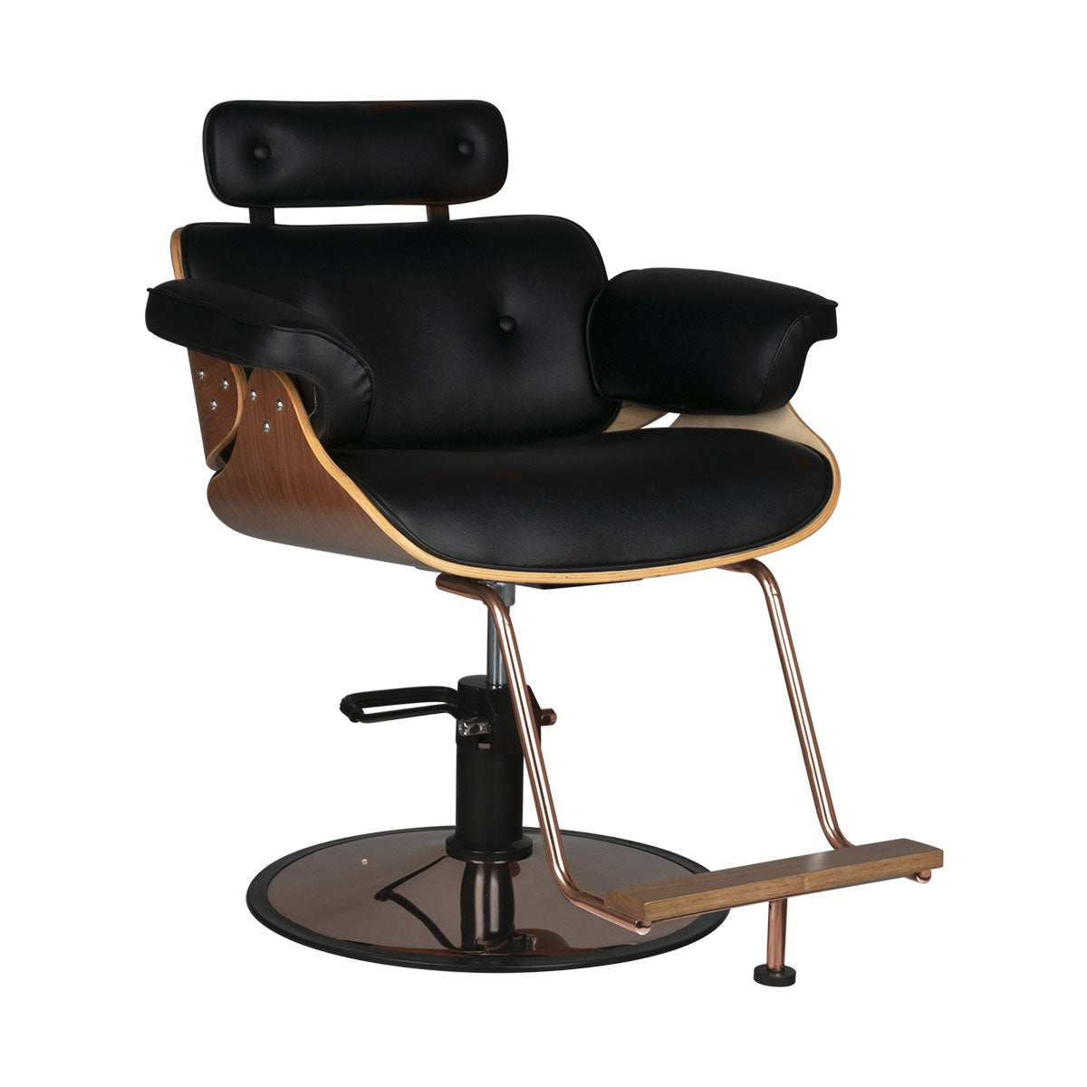 Gabbiano hairdressing chair florence black walnut - BVShop