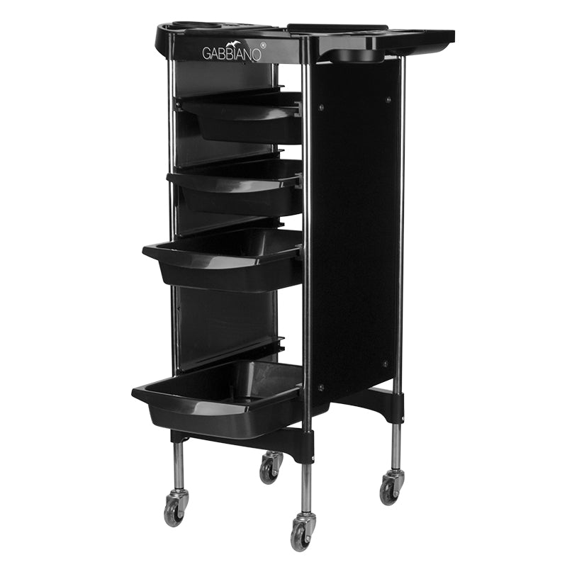 Gabbiano hairdressing trolley fx11-2 black - BVShop