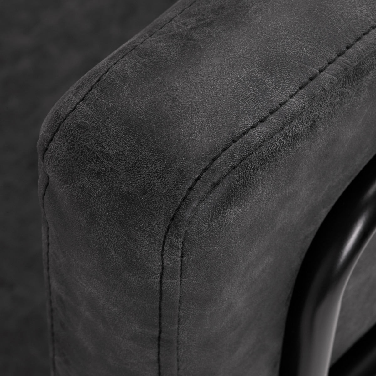 Gabbiano Katania Loft Old Leather hairdressing chair black - BVShop