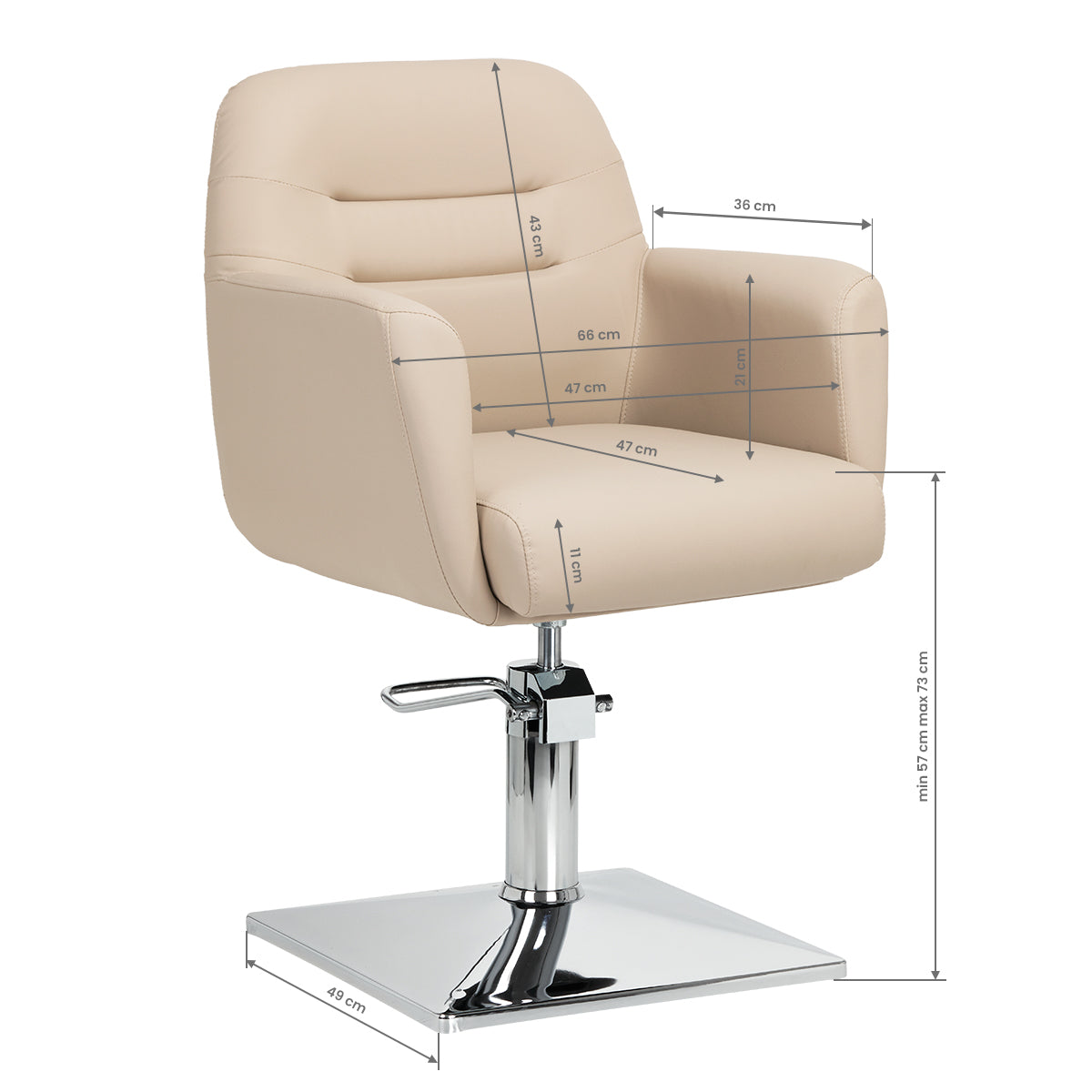 Hairdressing chair Gabbiano Monaco beige - BVShop