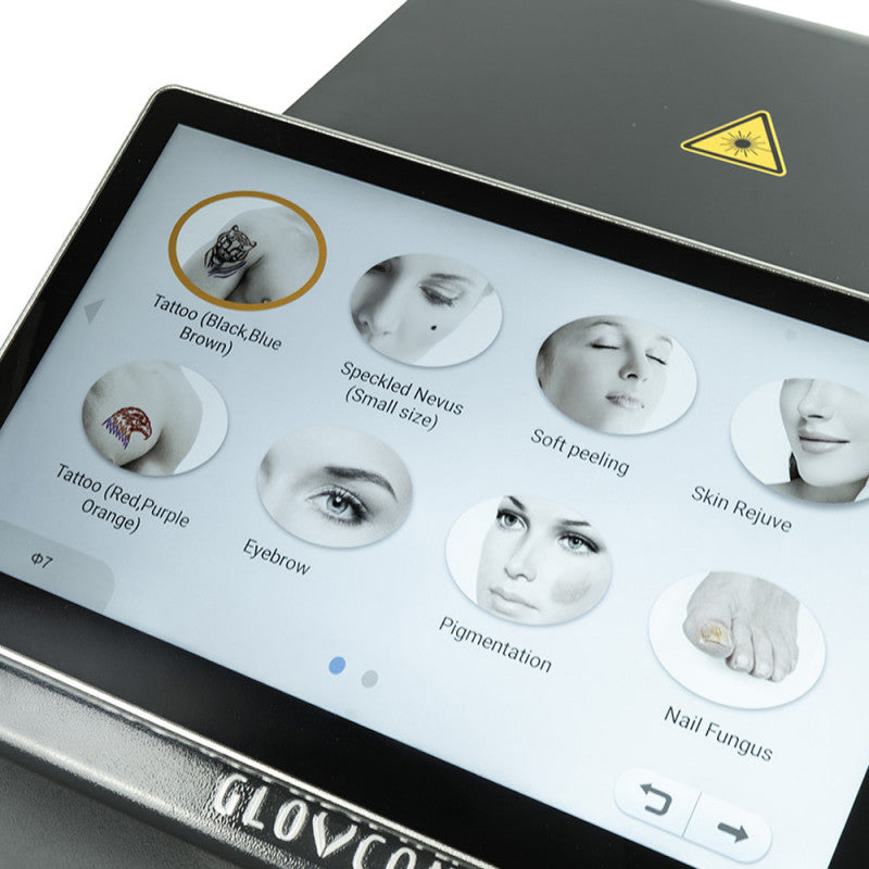 Portable GLOVCON MED laser system for tattoo and PMU pigment removal
