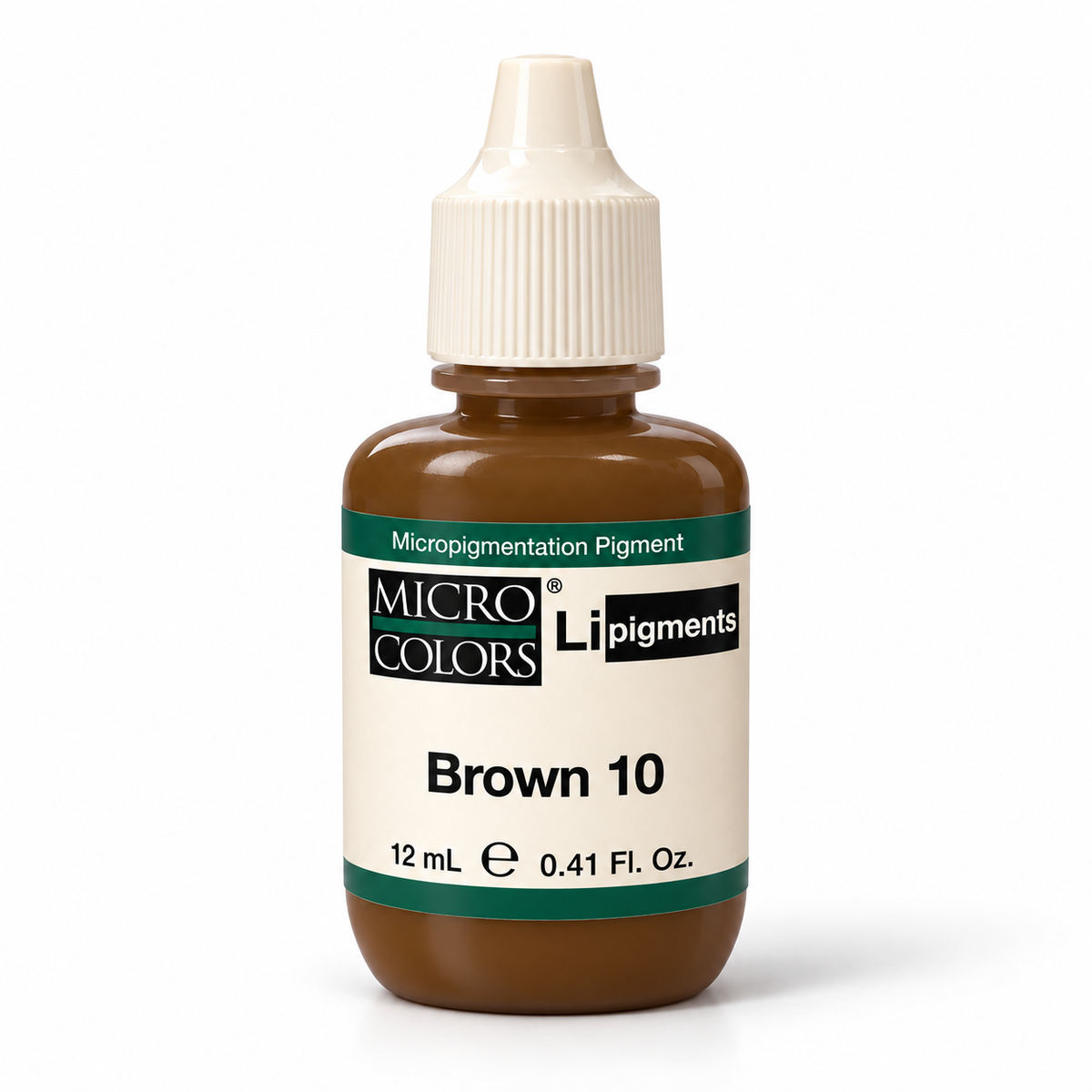 Li Pigments Micro Colors Brown 10 Pigment 12ml — bottle on white background with soft shadow