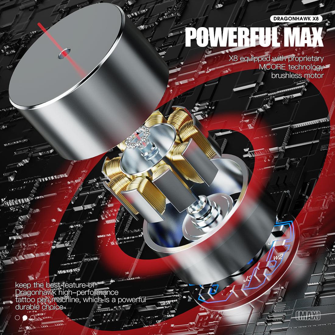 Mast Dragonhawk X8 Wireless Tattoo Machine Pen Pink - BVShop