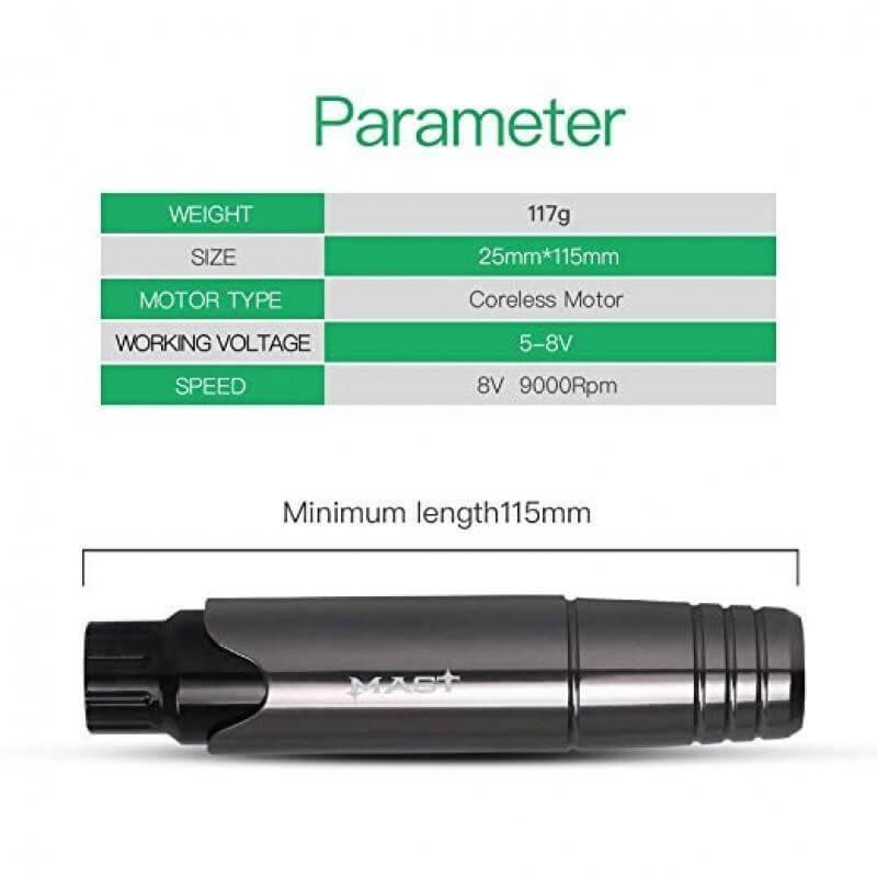 Mast P10 Rotary Tattoo Machine Light Blue - BVShop