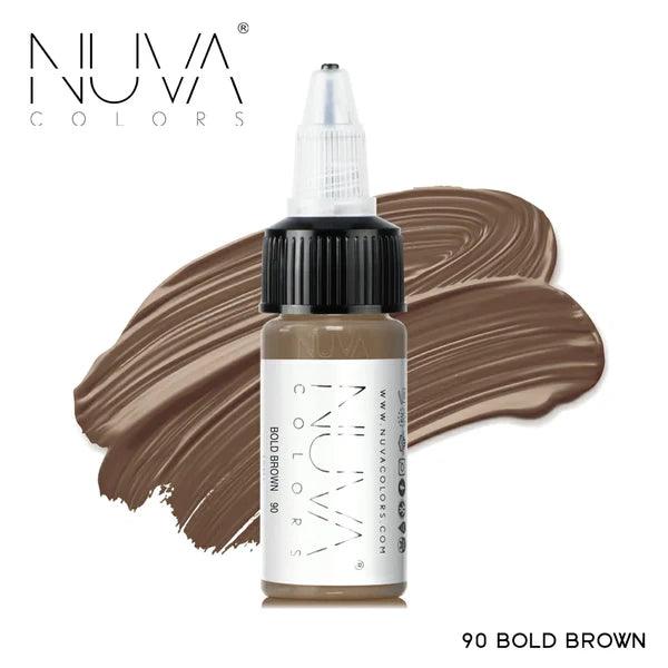 Nuva Colors Eyebrow Pigments 90 BOLD BROWN 15ml - BVShop