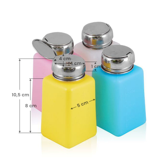 Pump bottle chrome 180ml mix color - BVShop