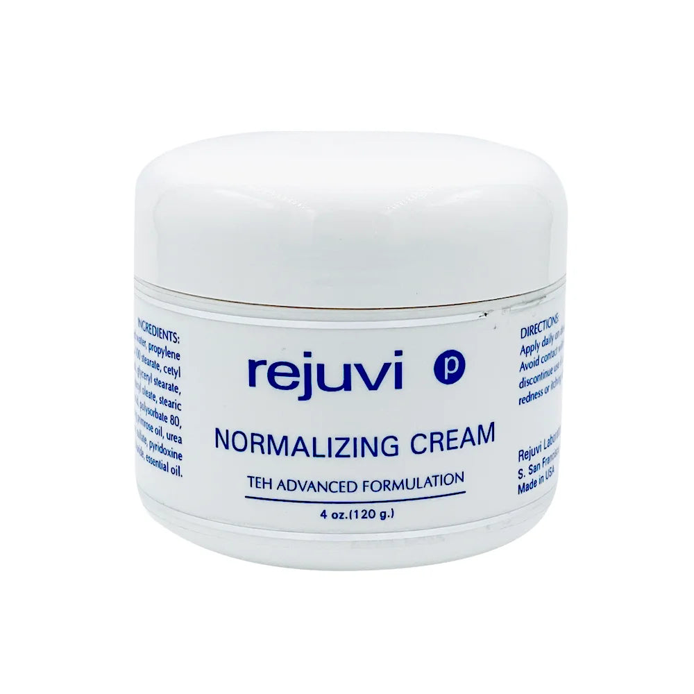 Rejuvi p Normalizing Cream 120g jar, front label