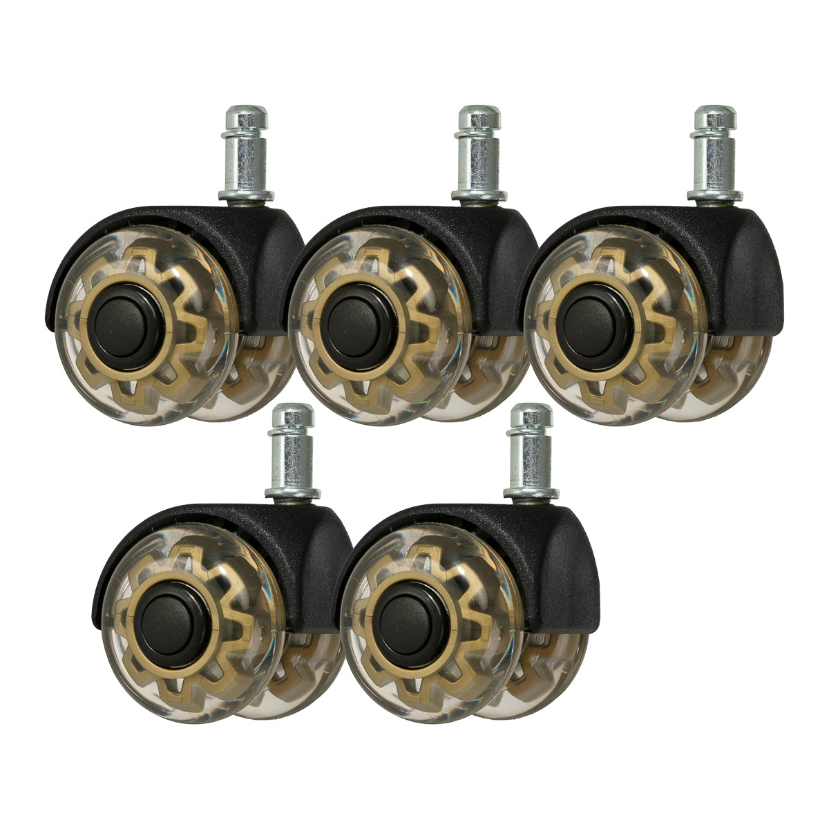 Roll Speed Duo press-on stool wheel set of 5 pieces - BVShop