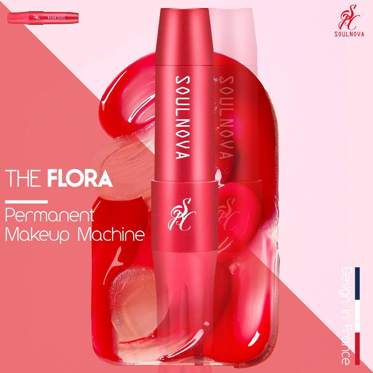 Soulnova The Flora PMU And Tattoo Machine Red - BVShop