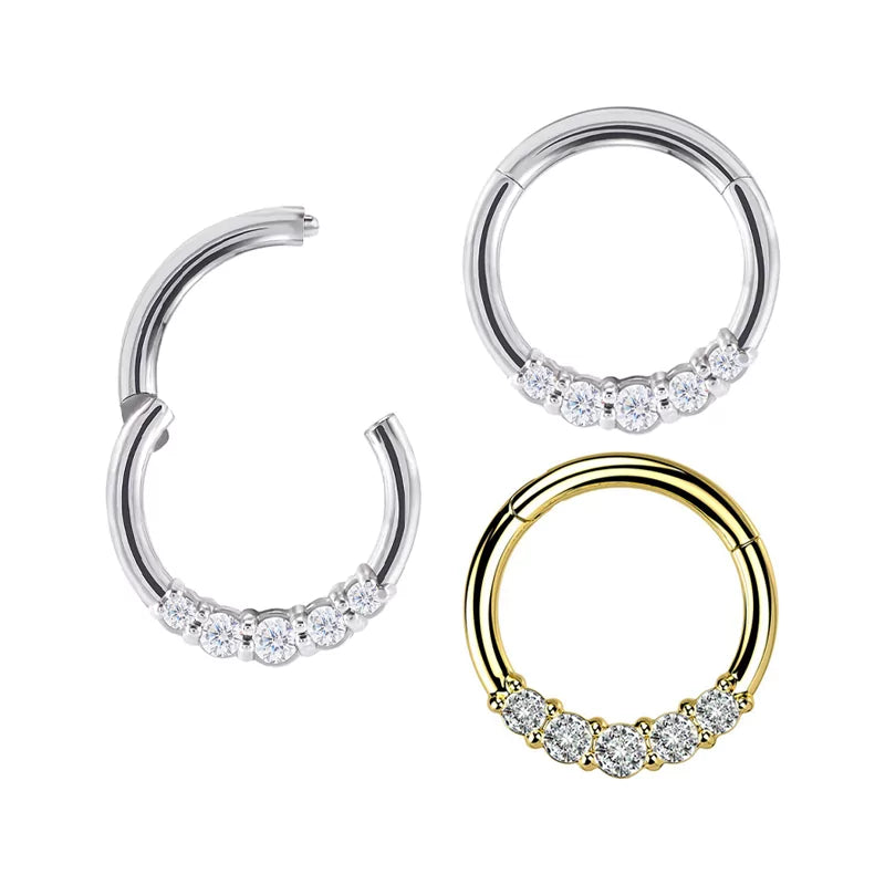 Steel Blaze Face Set Ring - BVShop