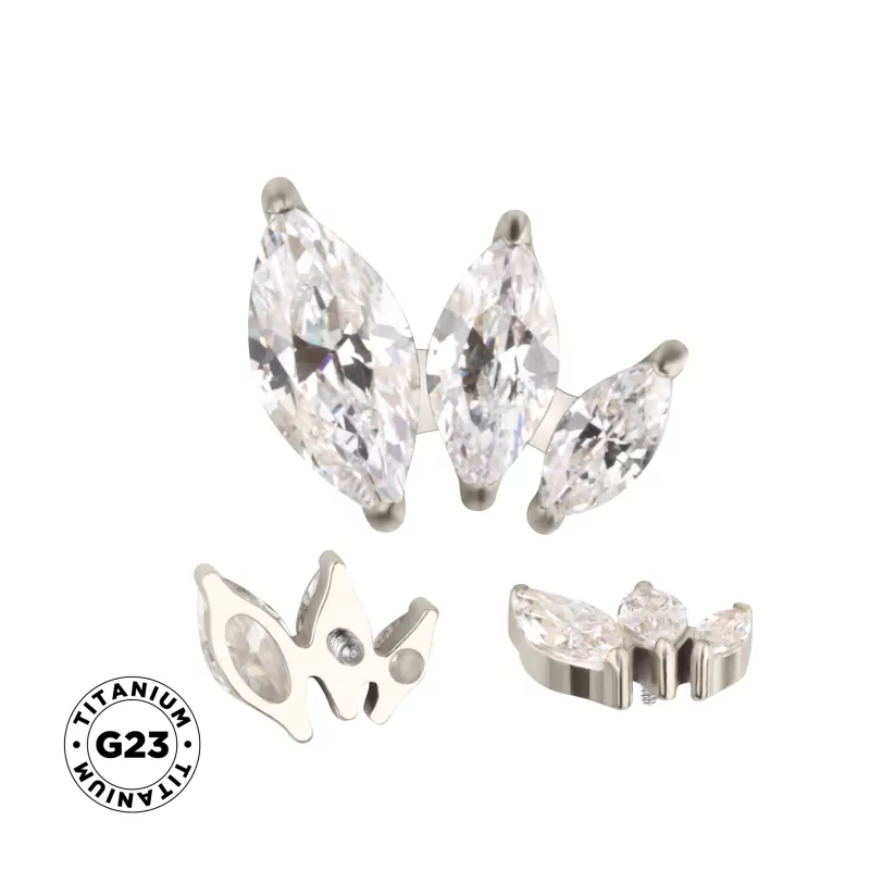 Titanium Ring Arranged Marquise - BVShop