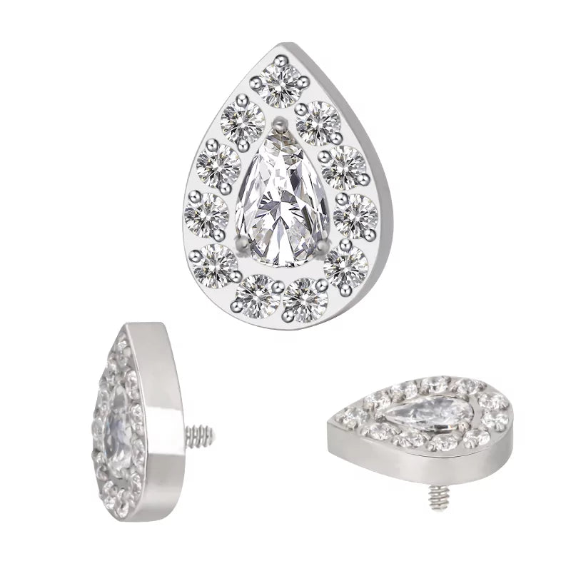 Titanium Ring Paved Pear - BVShop