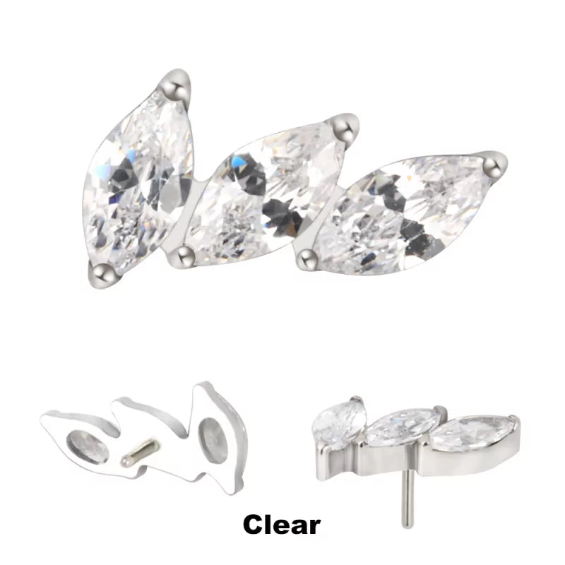 Titanium Ring Tips 3 Prong Curved Fan - BVShop