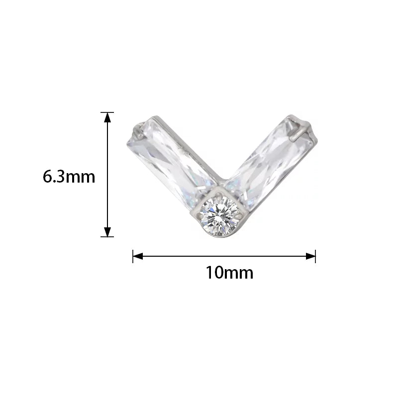 Titanium Ring Twin Rectangle Shape - BVShop