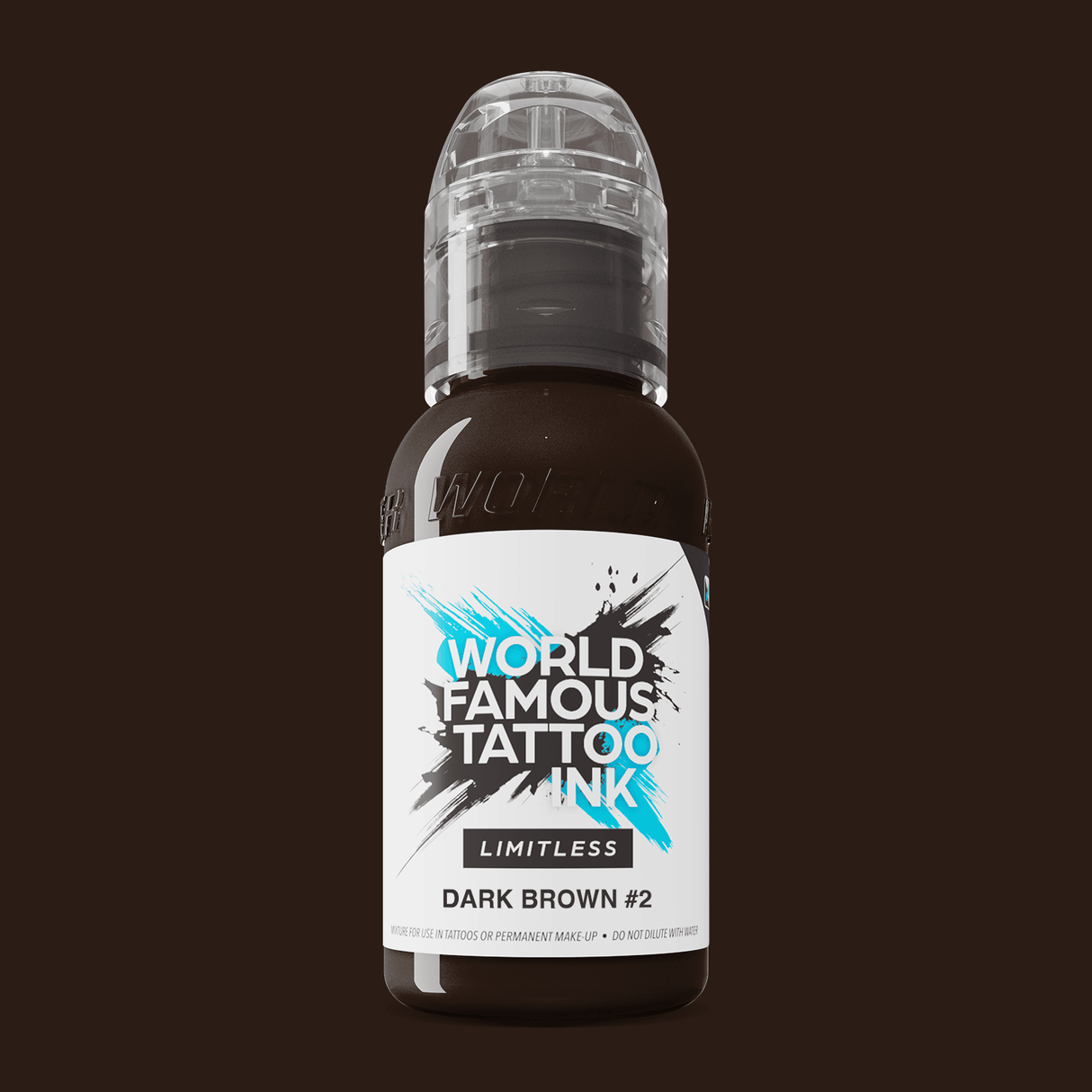 World Famous Limitless Tattoo Ink Dark Brown 2 30ml - BVShop