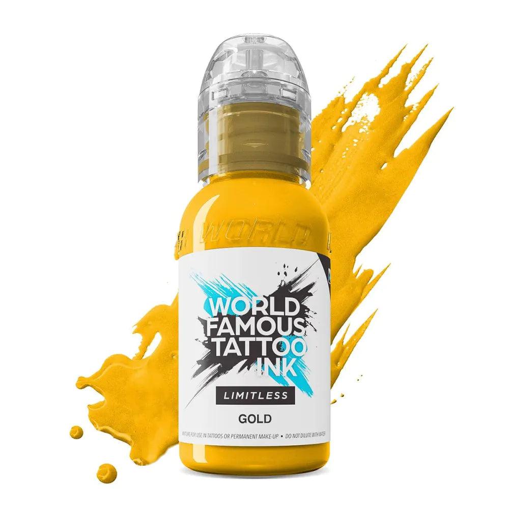 World Famous Limitless Tattoo Ink Gold 30ml - BVShop