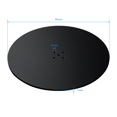 Gabbiano L010 round 50cm hairdressing chair base in black