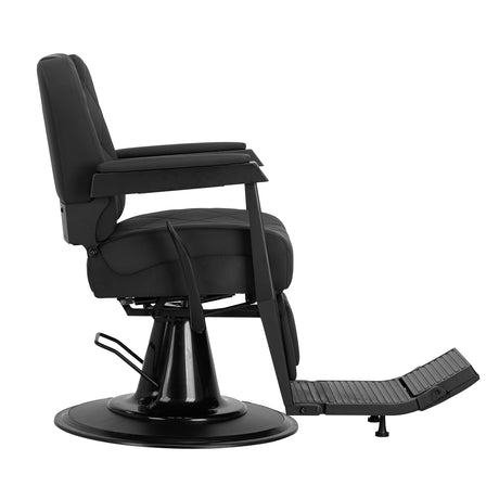 Gabbiano barber chair Bruno with black frame Black - BVShop