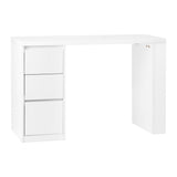 G031 white cosmetic desk with three drawers for beauty salon