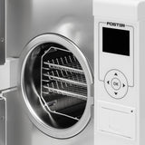 FOMOS Foster 8L autoclave control panel and cycle display