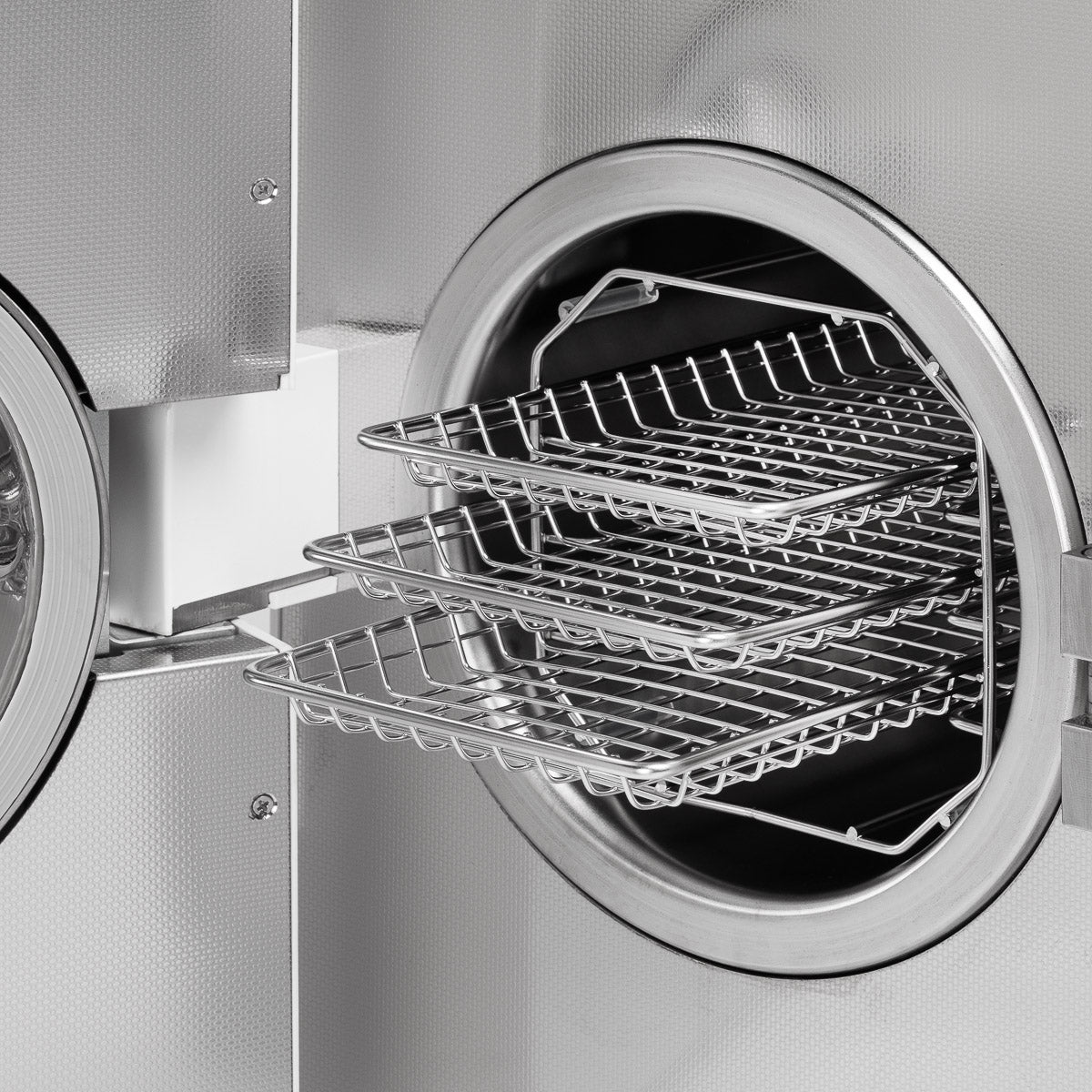 FOMOS Foster 8L autoclave with tray frame and removable trays
