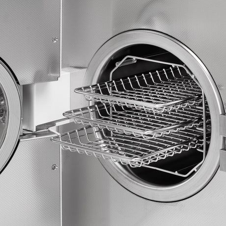 FOMOS Foster 8L autoclave with tray frame and removable trays