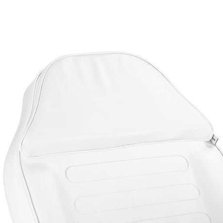 White cosmetic hydraulic chair Sillon A 210DH with cradle, used in beauty salons for client comfort and styling.