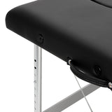 BALANCE aluminium folding massage table 2 segment black - BVShop