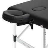 BALANCE aluminium folding massage table 3 segment black - BVShop