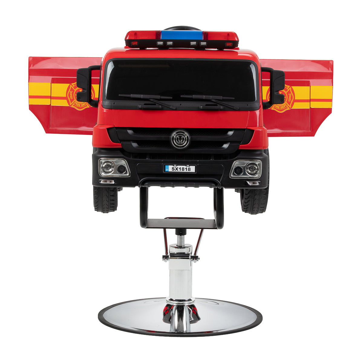 Gabbiano Fire Engine children haircut chair with hydraulic base
