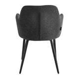 Back view of 4RICO Intra chair with textured black upholstery